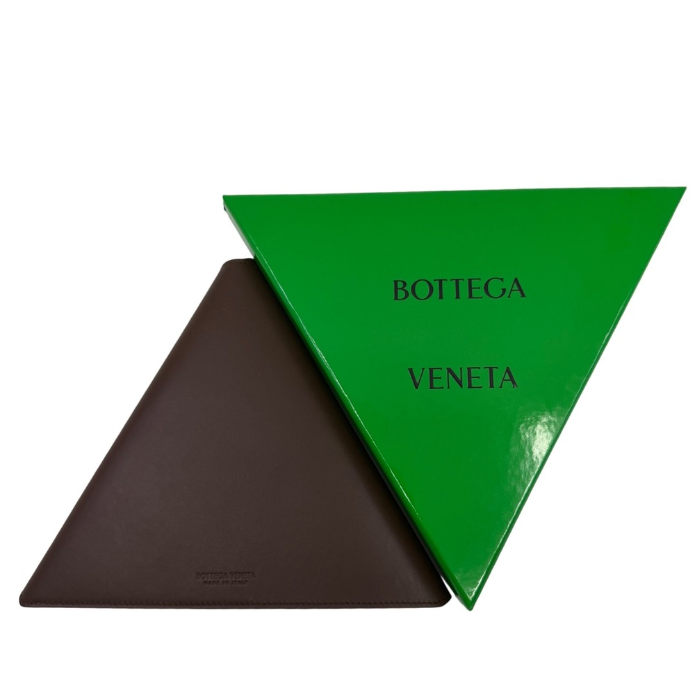 Bottega Veneta Triangle Brown Leather‎ Notebook Cover w/ Notebook BNIB